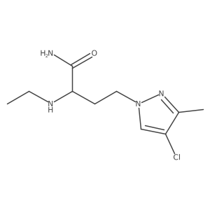 4-(4-Chloro-3-methyl-1h-pyrazol-1-yl)-2-(ethylamino)butanamide Structure