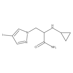 2-(Cyclopropylamino)-3-(4-iodo-1h-pyrazol-1-yl)propanamide结构式