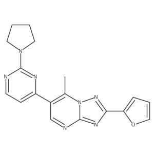 2-(2-Furyl)-7-methyl-6-[2-(1-pyrrolidinyl)-4-pyrimidinyl][1,2,4]triazolo[1,5-a]pyrimidine Structure