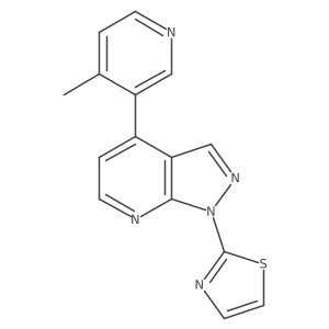 4-(4-Methyl-3-pyridinyl)-1-(2-thiazolyl)-1h-pyrazolo[3,4-b]pyridine结构式