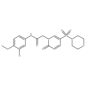 N-(3-chloro-4-methoxyphenyl)-2-[5-(morpholine-4-sulfonyl)-2-oxo-1,2-dihydropyridin-1-yl]acetamide Structure