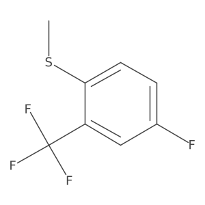 4-fluoro-1-methylsulfanyl-2-(trifluoromethyl)benzene结构式