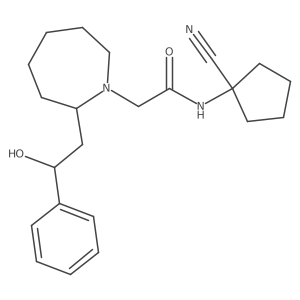 N-(1-cyanocyclopentyl)-2-[2-(2-hydroxy-2-phenylethyl)azepan-1-yl]acetamide Structure