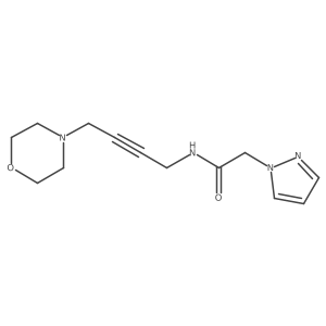 N-(4-morpholinobut-2-ynyl)-2-pyrazol-1-yl-acetamide结构式