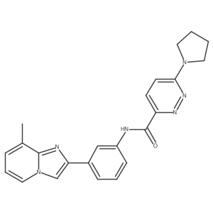 N-(3-(8-methylimidazo[1,2-a]pyridin-2-yl)phenyl)-6-(pyrrolidin-1-yl)pyridazine-3-carboxamide Structure