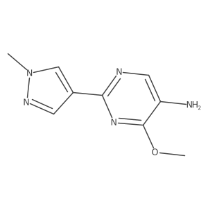 4-Methoxy-2-(1-methyl-1H-pyrazol-4-yl)pyrimidin-5-amine结构式