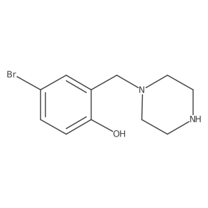 4-Bromo-2-(piperazin-1-ylmethyl)phenol Structure