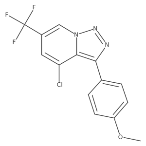 4-Chloro-3-(4-methoxyphenyl)-6-(trifluoromethyl)-[1,2,3]triazolo[1,5-a]pyridine结构式