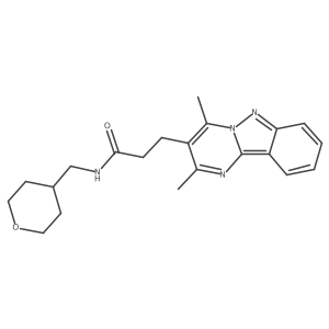 3-(2,4-dimethylpyrimido[1,2-b]indazol-3-yl)-N-(tetrahydro-2H-pyran-4-ylmethyl)propanamide结构式