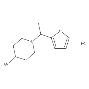 1-(1-(Thiophen-2-yl)ethyl)piperidin-4-amine hydrochloride Structure