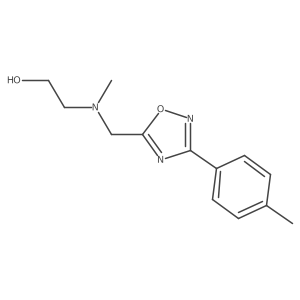 2-(Methyl((3-(p-tolyl)-1,2,4-oxadiazol-5-yl)methyl)amino)ethan-1-ol结构式