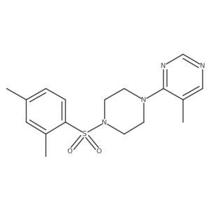 4-(4-((2,4-Dimethylphenyl)sulfonyl)piperazin-1-yl)-5-methylpyrimidine结构式
