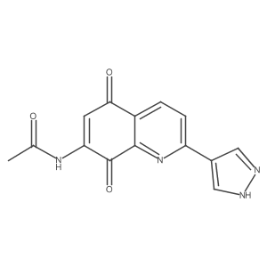 N-[5,8-dihydro-5,8-dioxo-2-(1h-pyrazol-4-yl)-7-quinolinyl]acetamide Structure