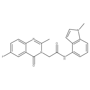 2-(6-fluoro-2-methyl-4-oxoquinazolin-3(4H)-yl)-N-(1-methyl-1H-indol-4-yl)acetamide结构式
