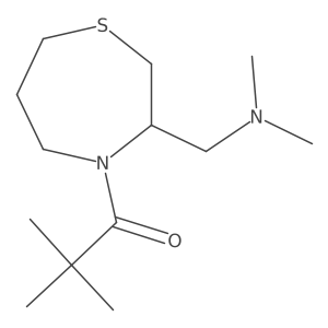 1-(3-((Dimethylamino)methyl)-1,4-thiazepan-4-yl)-2,2-dimethylpropan-1-one结构式