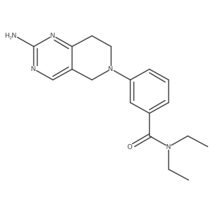 3-(2-amino-7,8-dihydro-5H-pyrido[4,3-d]pyrimidin-6-yl)-N,N-diethylbenzamide结构式