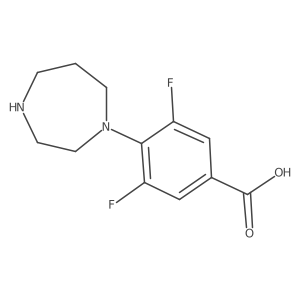 4-(1,4-Diazepan-1-yl)-3,5-difluorobenzoic acid Structure