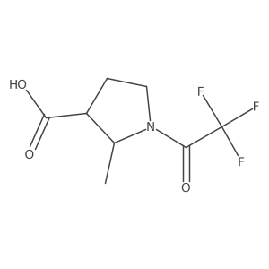 2-Methyl-1-(2,2,2-trifluoroacetyl)pyrrolidine-3-carboxylic acid结构式