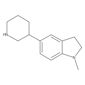 1-methyl-5-(piperidin-3-yl)-2,3-dihydro-1H-indole结构式