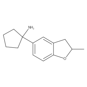 1-(2-Methyl-2,3-dihydro-1-benzofuran-5-yl)cyclopentan-1-amine Structure