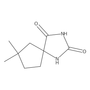 7,7-Dimethyl-1,3-diazaspiro[4.4]nonane-2,4-dione结构式
