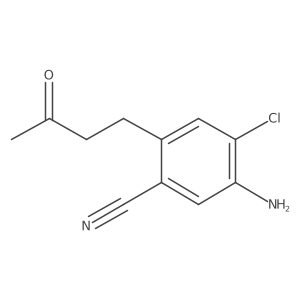5-Amino-4-chloro-2-(3-oxobutyl)benzonitrile结构式