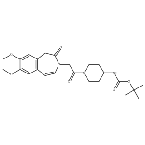 tert-butyl {1-[(7,8-dimethoxy-2-oxo-1,2-dihydro-3H-3-benzazepin-3-yl)acetyl]piperidin-4-yl}carbamate结构式