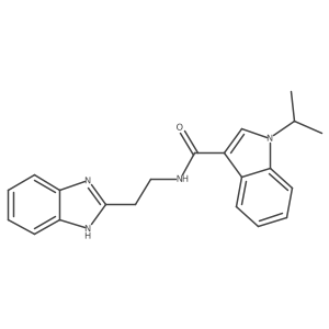 N-[2-(1H-1,3-benzimidazol-2-yl)ethyl]-1-isopropyl-1H-indole-3-carboxamide结构式