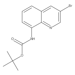 tert-butyl N-(3-bromoquinolin-8-yl)carbamate结构式