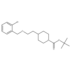 tert-Butyl 4-(2-(2-bromobenzyloxy)ethyl)piperidine-1-carboxylate结构式