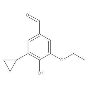 3-Cyclopropyl-5-ethoxy-4-hydroxybenzaldehyde结构式