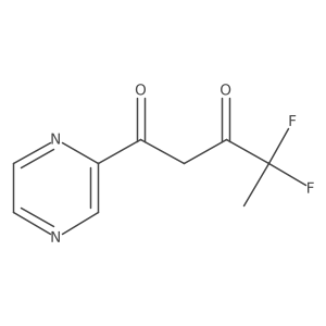 4,4-Difluoro-1-(pyrazin-2-yl)pentane-1,3-dione结构式