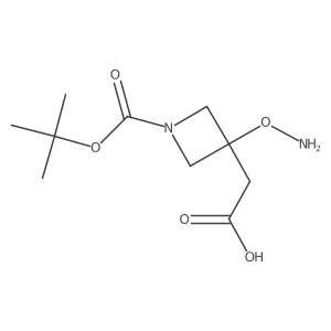 2-[3-(Aminooxy)-1-[(tert-butoxy)carbonyl]azetidin-3-yl]acetic acid Structure