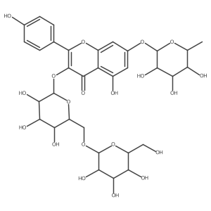 Kaempferol 3-gentiobioside-7-rhamnoside Structure
