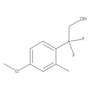 2,2-Difluoro-2-(4-methoxy-2-methylphenyl)ethan-1-ol结构式