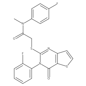 N-(4-fluorophenyl)-2-{[3-(2-fluorophenyl)-4-oxo-3,4-dihydrothieno[3,2-d]pyrimidin-2-yl]sulfanyl}-N-methylacetamide结构式
