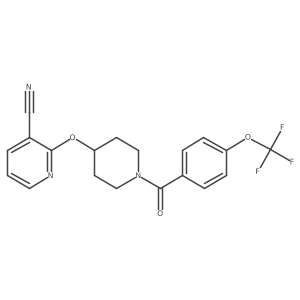 2-((1-(4-(Trifluoromethoxy)benzoyl)piperidin-4-yl)oxy)nicotinonitrile结构式