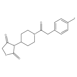 3-(1-(2-(4-Fluorophenyl)acetyl)piperidin-4-yl)thiazolidine-2,4-dione结构式