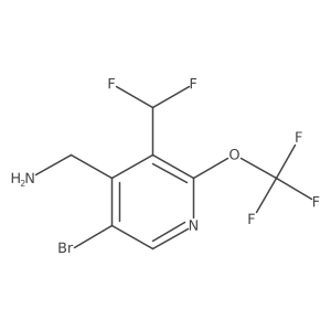 (5-Bromo-3-(difluoromethyl)-2-(trifluoromethoxy)pyridin-4-yl)methanamine结构式