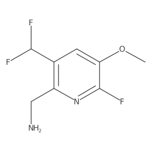 2-(Aminomethyl)-3-(difluoromethyl)-6-fluoro-5-methoxypyridine Structure