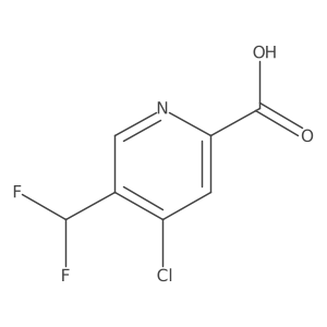 4-Chloro-5-(difluoromethyl)picolinic acid结构式