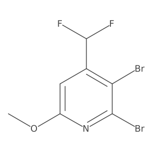 2,3-Dibromo-4-(difluoromethyl)-6-methoxypyridine Structure