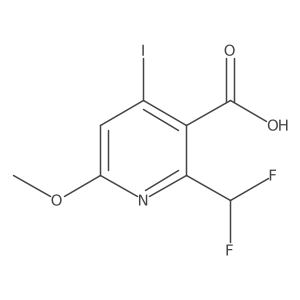 2-(Difluoromethyl)-4-iodo-6-methoxypyridine-3-carboxylic acid结构式