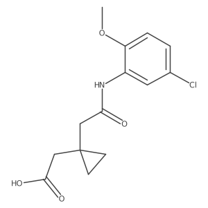 1-[2-[(5-Chloro-2-methoxyphenyl)amino]-2-oxoethyl]cyclopropaneacetic acid结构式