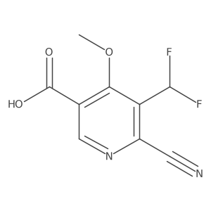 6-Cyano-5-(difluoromethyl)-4-methoxynicotinic acid结构式