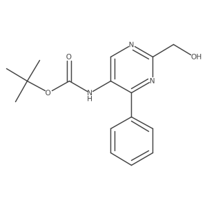 Tert-butyl (2-(hydroxymethyl)-4-phenylpyrimidin-5-yl)carbamate Structure