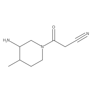 3-(3-Amino-4-methylpiperidin-1-yl)-3-oxopropanenitrile Structure