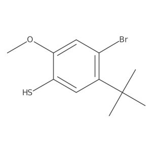 4-Bromo-5-(tert-butyl)-2-methoxybenzenethiol结构式