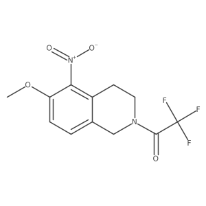 2,2,2-Trifluoro-1-(6-methoxy-5-nitro-1,2,3,4-tetrahydroisoquinolin-2-yl)ethan-1-one Structure