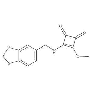 3-[(1,3-Benzodioxol-5-ylmethyl)amino]-4-methoxycyclobut-3-ene-1,2-dione Structure